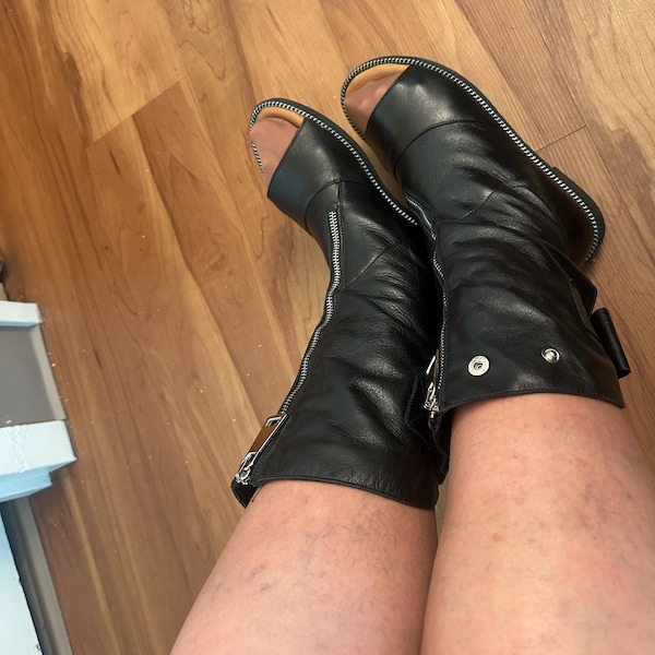Women Summer Vintage Genuine Leather Platform Shoes