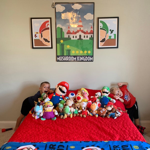 Super Mario Minimalist: Mario & Luigi Set - Etsy