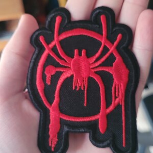 Miles Morales Chest Spider-man Embroidered Patch, Graffiti Emblem