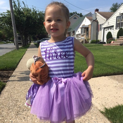 Third Birthday Outfit Third Birthday Purple Tutu Dress - Etsy