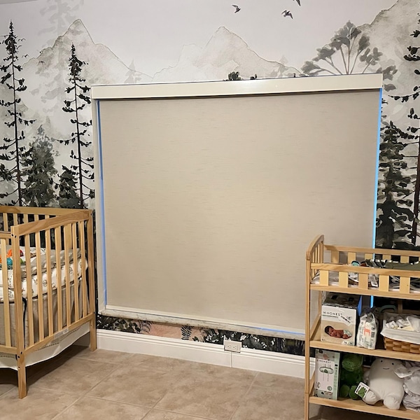Woodland Watercolor Peel and Stick Wall Mural Fairy Pine Tree Kids ...