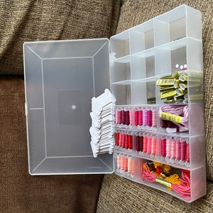 Caja de almacenamiento para hilo de coser, 3 unidades, 42 pilares,  organizador de bordado