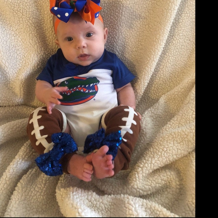 Baby Football Leg Warmers, Sequin Bow Football Leg Warmers for Baby and Toddler, Football Accessories for Kids