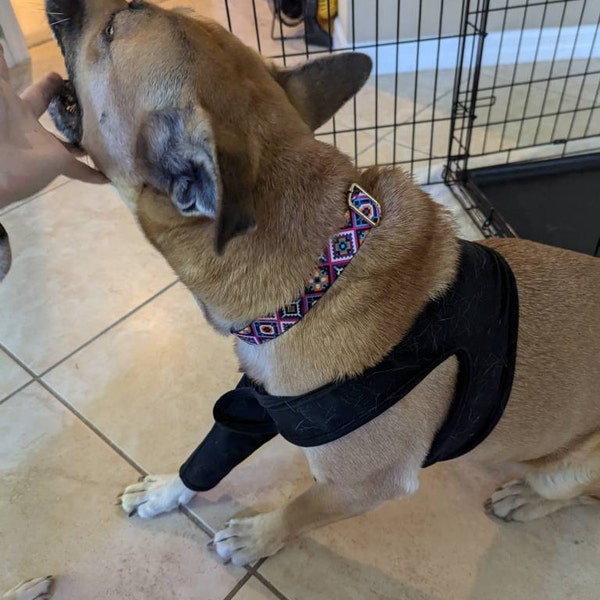 Personalized Dog Collar Pattern, Aztec Dog Collar Engraved, Southwest ...