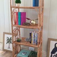 Wicker Shelf, Storage Shelf, Bookshelf, Plant Shelf, Rattan Shelf ...