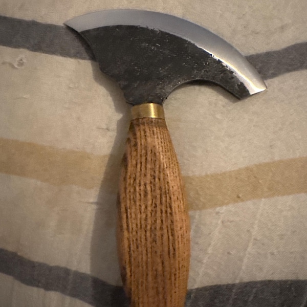 Ensemble Bushcraft Couteau + Hache - Dirac - Acier Carbone Forgé - Fait Main