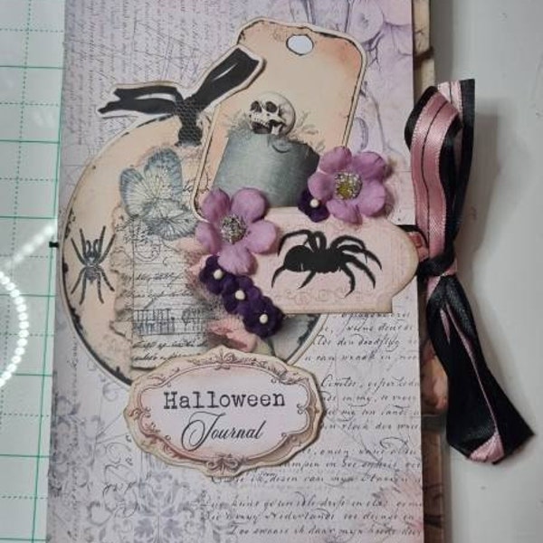 Pink Halloween, TN Size, Junk Journal, Kit, Travelers Notebook, Shabby ...