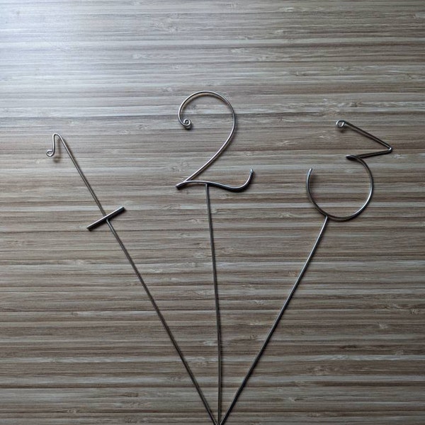 Wire Table Numbers - Rustic Wedding Table Numbers - Reception Table ...