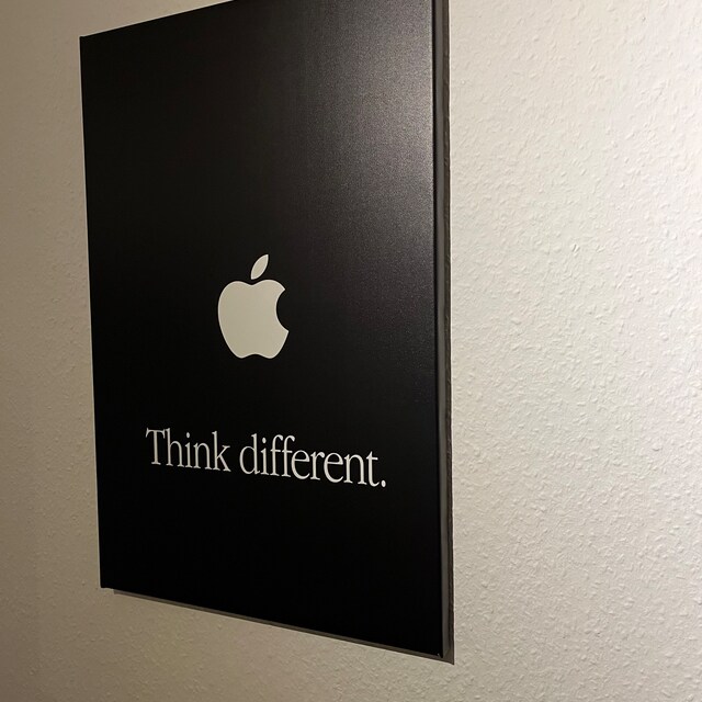 Apple Think Different Poster: Minimalist Office Decor (digital