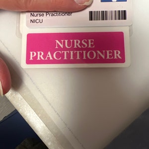 RN Badge Buddy Free Shipping Name Tag Badge Backer for Registered Nurses Double Sided Print Wear ...