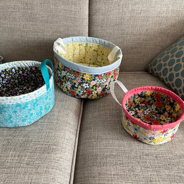 Nesting Fabric Baskets Sewing Pattern | Digital PDF by Melissa ...