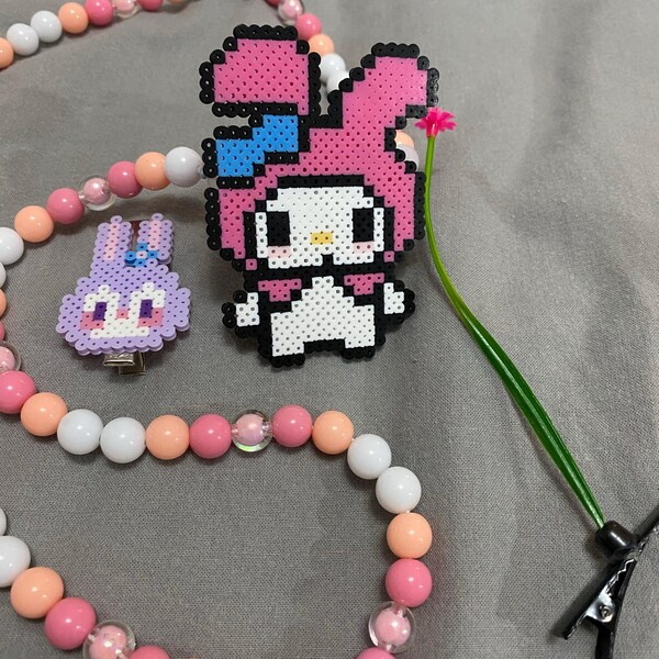 Stitch Couple Rave LED Pacifier Perler Necklace - Etsy