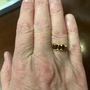 Customer photo from Marty, Five Stone Raw Garnet Ring