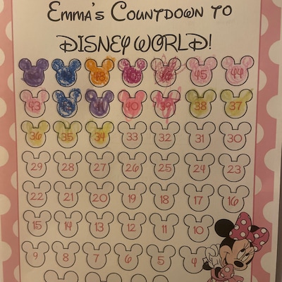 Vacation Countdown Editable PDF // Custom Name, 50 Day Countdown ...