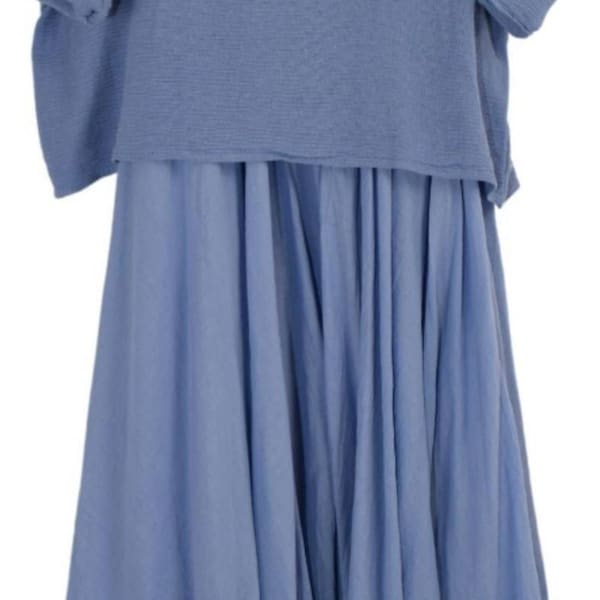 Casual Unique Irregular Button Decoration Robe Pocket Elastic Pants Set