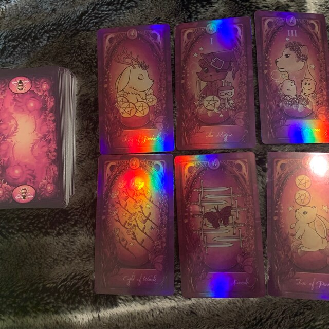 RAINBOW METALLIC Magic the Fae and the Ferns Tarot Deck