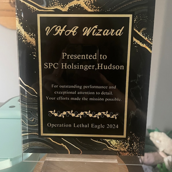 Throphy Type Message In Personalized Trophy Award, Customizable Award Plaque, Custom Award ...