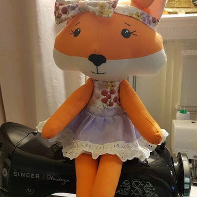 PDF Fox Sewing Pattern and Tutorial Woodland Stuffed Animal, E Pattern ...