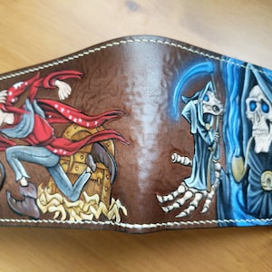 Fallout Power Armor Hand Tooled Wallet Carved Wallet | Etsy