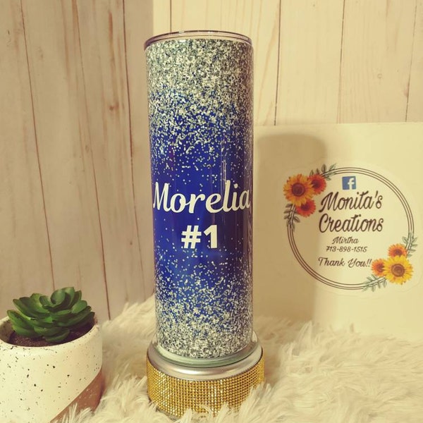 20 Oz Skinny Tumbler Blue Glitter Wrap Tapered Straight Template ...