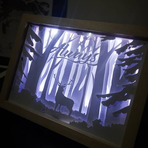 Rectangle 3D Shadow Box Frame Template SVG Silhouette Light | Etsy