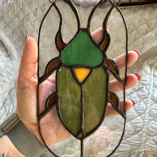 Stained Glass Insect, Stained Glass Beetle Pattern, Digital Download ...