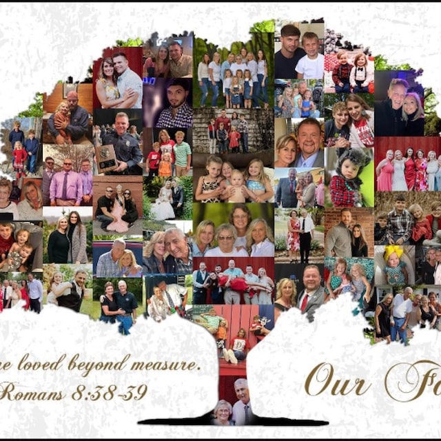 Personalized Christmas Canvas Print - Family UP TO 8 PEOPLE