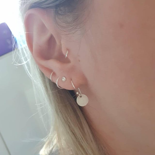 Sterling Silver Huggie Earrings Small Hoop Earrings