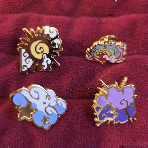 Soaring Skies MINI FILLER PINS - Thunder Storm, Starry Cloud, Sun ...