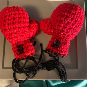 Gants De Boxe Crochetés Pour Bébé – Accessoire Photo Nouveau-né – Tailles 0-3 Mois – Rouge, Bleu Ciel, Rose