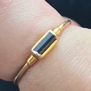 Customer photo from Sabrina, Dainty Black Tourmaline Baguette Ring