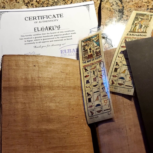 A3) 12x16 Carta di papiro egiziano fatta a mano in vendita 32x42 cm.