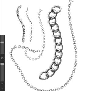 100 Procreate 3D Chain Brushes | Procreate Necklace Brush | Procreate Fashion Chain Brush | Procreate  Metallic Jewelry Brush