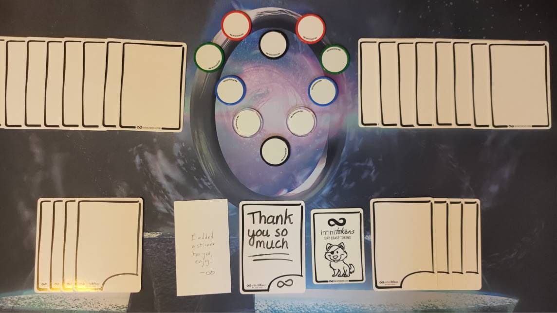Dry Erase Counters/Tokens/Ability counters - Erasable, Reusable discs for games like Magic the Gathering and RPGs.