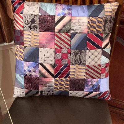 301 Custom Made Quilted Necktie Pillow - Etsy