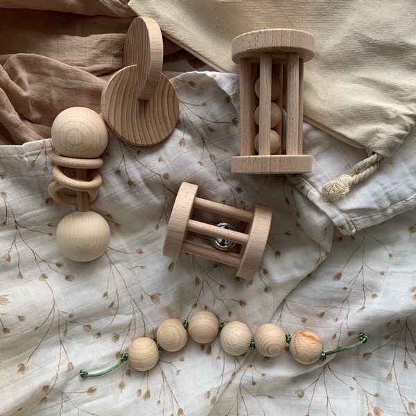 Lot De 5 Hochets Et 2 Balles En Celluloïd - Années 50 - Jouets Anciens