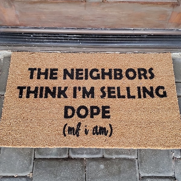 J Cole Neighbors Think I'm Selling Dope The Neighbors Think I’m Selling Dope J. Cole Doormat | J. Cole Rug | J