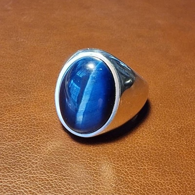 Blue Star Stone Stone Minimal Ring in Silver Natural Gemstone - Etsy