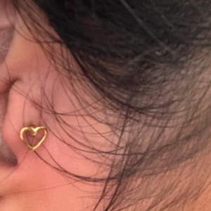 BlackAmazement - Piercing Unisex Per Trago, Elica, Cartilagine, Orecchio, Con Cuore Rosa - Foto 13