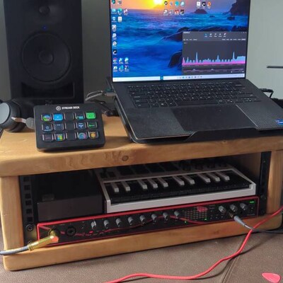 Studio Desk Modern Rustic Design Riser Shelf 19 - Etsy