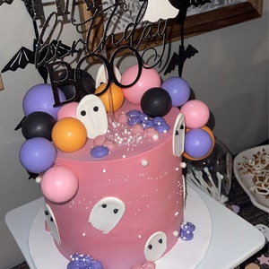 Boo Cake Happy Birthday BOO Cake Topper, Halloween Cake Topper, Ghost Cake ...