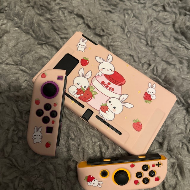 Custom STRAWBERRY MILK BUNNY Nintendo Switch Case - Etsy