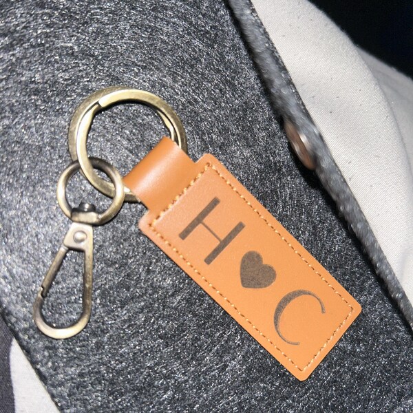 Custom Leather Key Chain, Personalised Text Leather Keyring, Ride Safe ...