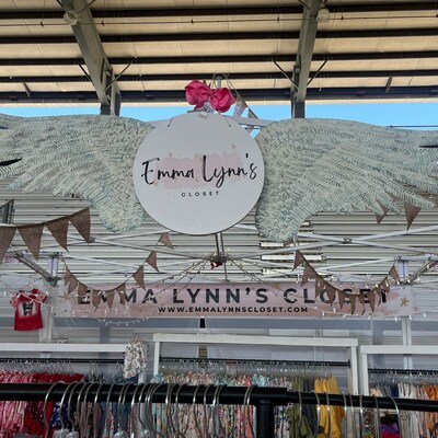 Your Actual Logo Round Booth Vendor Signage Simply Flawless Small ...