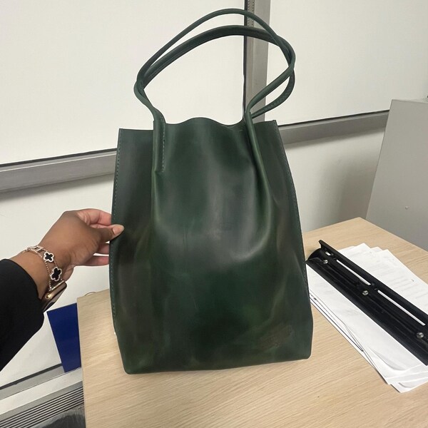 Green Terricloth Tote main image 1