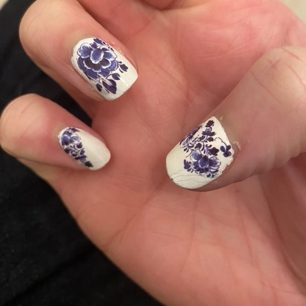 Cute Flower Baby Elephant Waterslide Nail Art Decals - Set Of 20 USA Made Nail Stickers