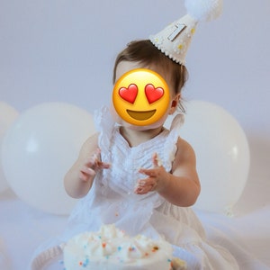 Corona Di Compleanno Con Margherite Per 1° Anno – Cappello Morbido In Feltro Per Festa E Foto - 4