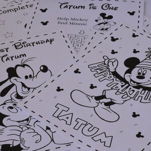 Mickey Mouse Coloring Pages, Party Favors, Mickey Mouse Birthday, Party ...
