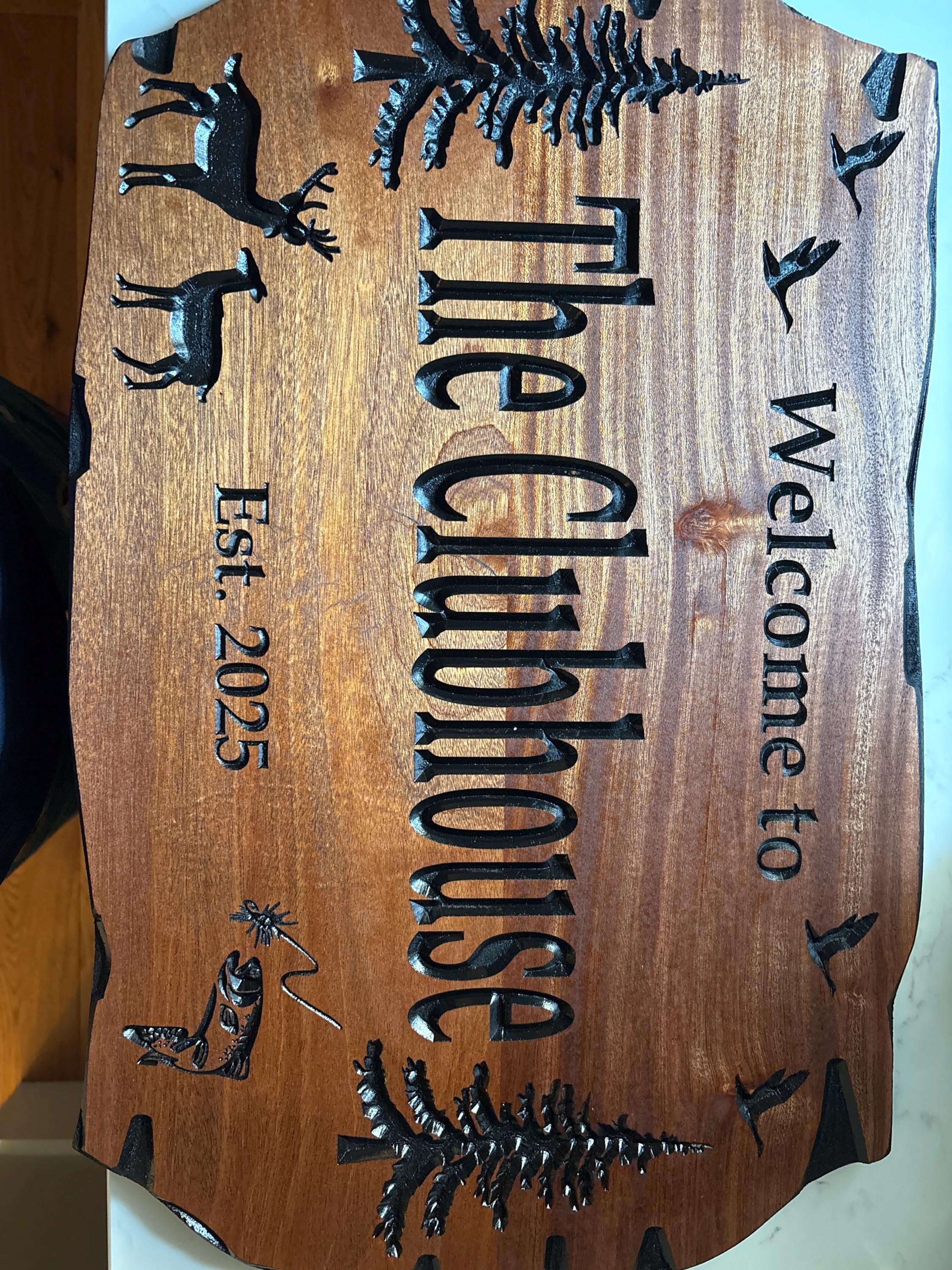 Custom Wooden Signs, Large Outdoor Sign, Rot Resistant Wood, Nature Inspired Cabin And Camp Sign, Rustic Design, Wildlife Lodge Plaque