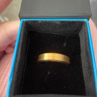 Yellow Gold Tungsten Wedding Ring,yellow Gold Tungsten Ring,anniversary ...